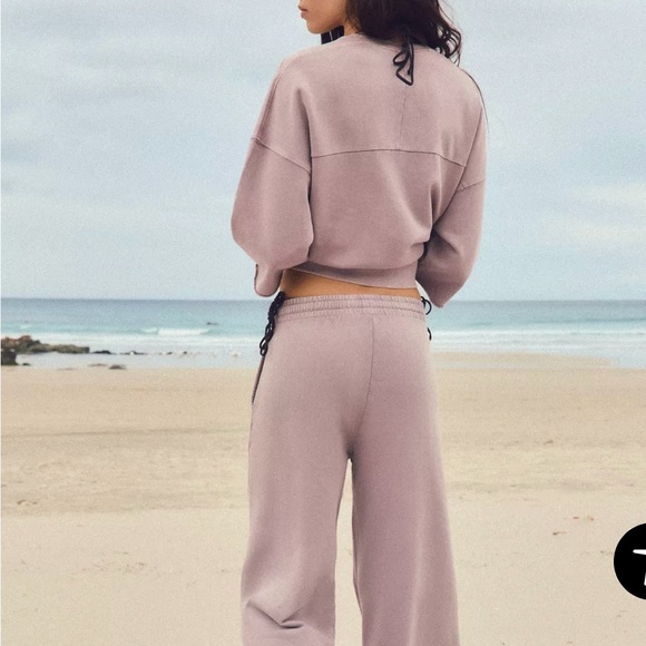 Zara Washed Effects Sweatpant Sweatshirt Set S - Picture 7 of 10